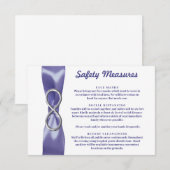 Carte de mesures de sécurité Infinity Argent Bleu  (Devant / Derrière)