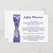 Carte de mesures de sécurité Infinity Bleu Argent  (Devant / Derrière)