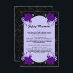 Carte de mesures de sécurité Rose Floral Spiderweb<br><div class="desc">Fournissez à vos invités tous vos protocoles de santé et de sécurité mariages avec cette carte d'enceinte COVID-19 pour les consignes de sécurité afin de communiquer toutes les informations de sécurité pour vos invités. Aidez vos invités vulnérables à venir à votre mariage en toute sécurité et confort avec cette indication...</div>