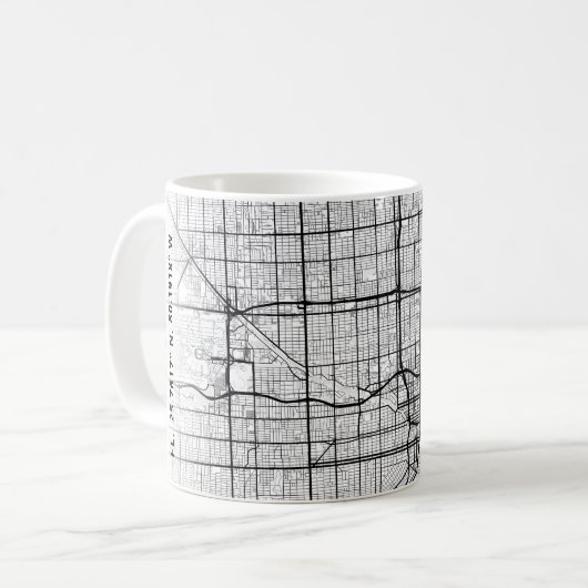 Carte de Miami, Floride | Café Mug (Devant gauche)
