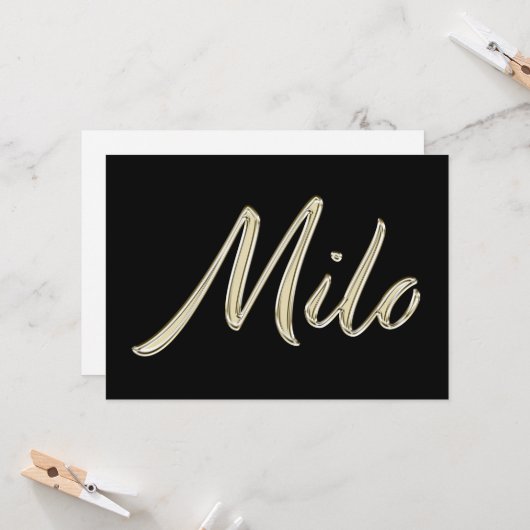 Carte de Milo White Gold (Devant/Arrière en situation)