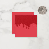 Carte de mini-note personnalisée tomate rouge (Devant/Arrière en situation)