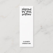 Carte de mini-Signet signée par l'auteur (Devant)