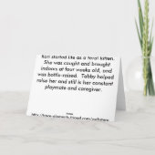 Carte de minou de fête des pères (Dos)