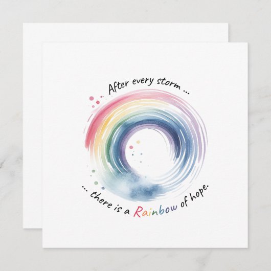 Carte de miracle de bébé arc-en-ciel (Devant / Derrière)