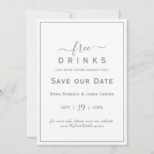 Carte de mise à jour argentée Boissons offertes