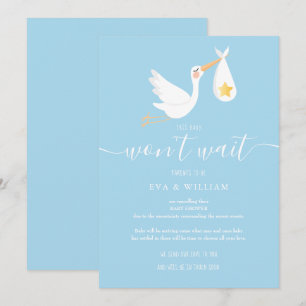 Carte de mise à jour Baby Shower Sprinkle Blue ave