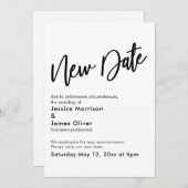 Carte de mise à jour de la nouvelle date du Mariag (Devant / Derrière)