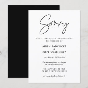 Carte de mise à jour de mariage minimaliste modern