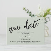 Carte de mise à jour de mariage reporté avec écrit (Debout devant)