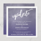 Carte de mise à jour de mariage reporté avec ombre (Devant / Derrière)