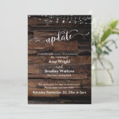 Carte de mise à jour de mariage reporté en bois ru (Debout devant)