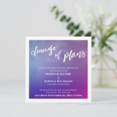 Carte de mise à jour de mariage reporté Violet, Ro (Debout devant)