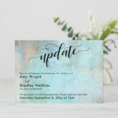Carte de mise à jour du Mariage reportée Aqua Grun (Debout devant)