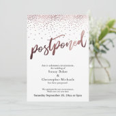 Carte de mise à jour du Mariage reportée Confetti  (Debout devant)