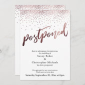 Carte de mise à jour du Mariage reportée Confetti  (Devant / Derrière)