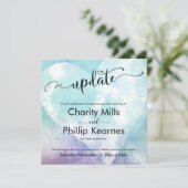 Carte de mise à jour du Mariage reportée Heart Aqu (Debout devant)