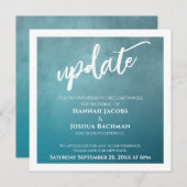 Carte de mise à jour du Mariage reportée Ombre Tur (Devant / Derrière)