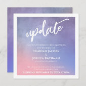 Carte de mise à jour du Mariage reportée violet, b (Devant / Derrière)