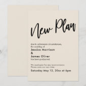 Carte de mise à jour du nouveau plan du Mariage re (Devant / Derrière)