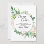Carte de mise à jour Mariage aquarelle Floral (Devant)