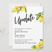 Carte de mise à jour Mariage différé citron aquare (Devant)