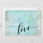 Carte de mise à jour Mariage reportée Aqua Grunge (Dos)