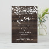 Carte de mise à jour Mariage reportée en bois et l (Debout devant)