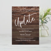 Carte de mise à jour Mariage reportée en bois et l (Debout devant)