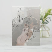 Carte de mise à jour minimale "Save the date" à pl (Debout devant)