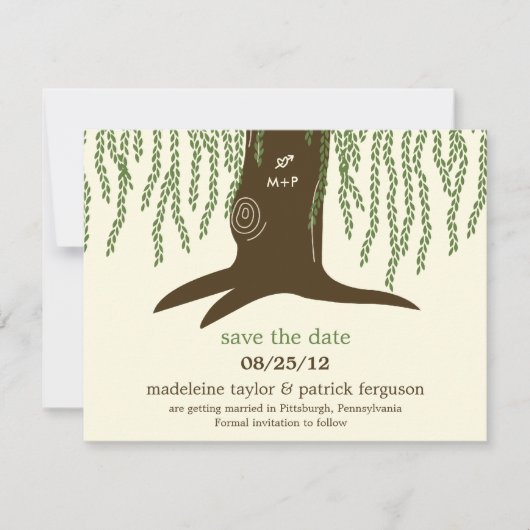 Carte de mise en garde Arbre de Saule (Devant)
