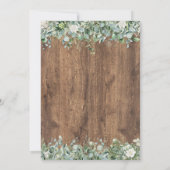 Carte de mise en garde avec feuillage d'eucalyptus (Dos)