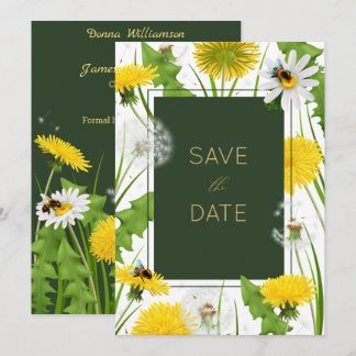 Carte de mise en garde avec fleurs champêtres rust