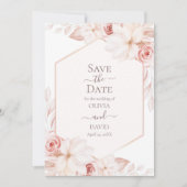 Carte de mise en garde Boho Soft Blush Roses (Devant)