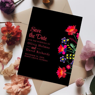 Carte de mise en garde de la fête florale mexicain