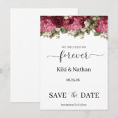 Carte de mise en garde de mariage (Devant / Derrière)