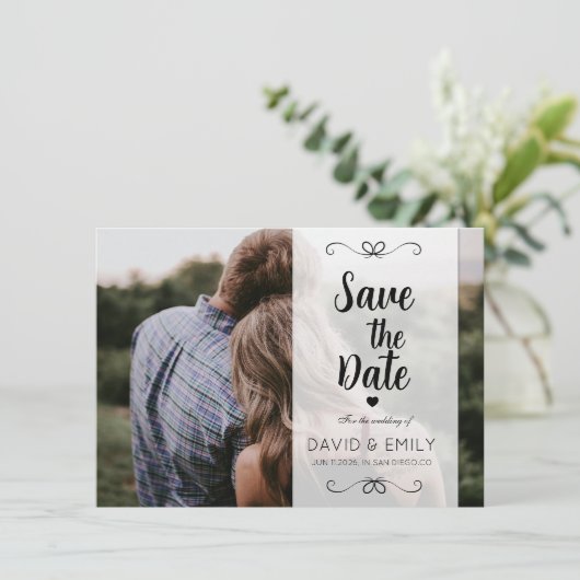 Carte de mise en garde de mariage (Debout devant)