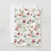 Carte de mise en garde de mariage romantique avec  (Dos)