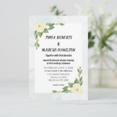 Carte de mise en garde florale rustique et minimal (Debout devant)