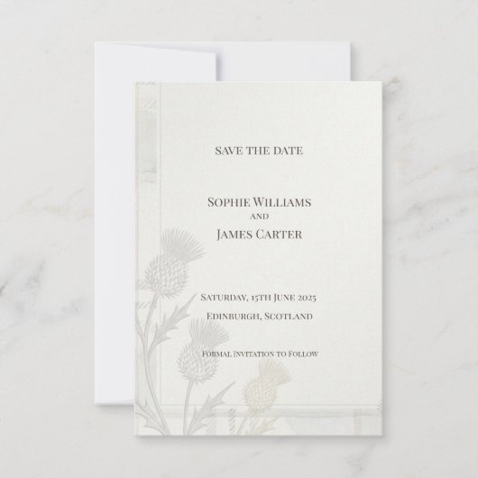 Carte de mise en garde minimale Thistle (Devant)