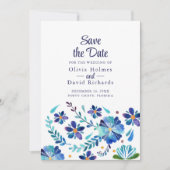 Carte de mise en garde pour la fête florale bleue  (Devant)