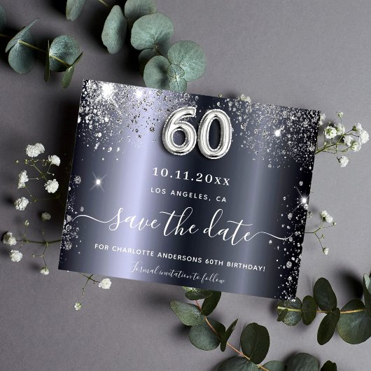 Carte de mise en garde pour un 60e anniversaire av