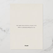 Carte de mise en garde radiant Bloom Foil (Verso)