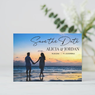 Carte de mise en garde romantique au coucher du so