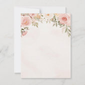 Carte de mise en garde romantique florale (Dos)