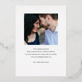Carte de mise en garde "Simple Frame" avec feuille (Verso)