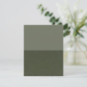 Carte de mise en garde "Split Moss Green" moderne (Debout devant)