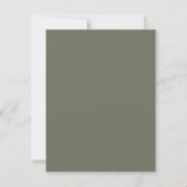 Carte de mise en garde "Split Moss Green" moderne (Dos)