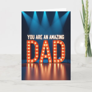 Carte de mise en lumière de papa incroyable