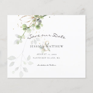 Carte de mise en vente à l'aquarelle Eucalyptus à